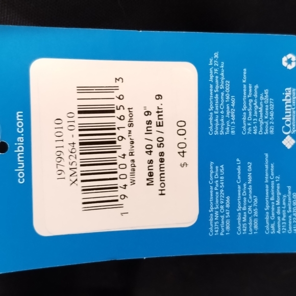 Columbia Black Omni Shade 50 UPF Rated Shorts - Picture 3 of 4